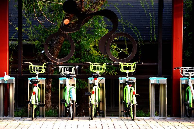 共享单车停放点图片