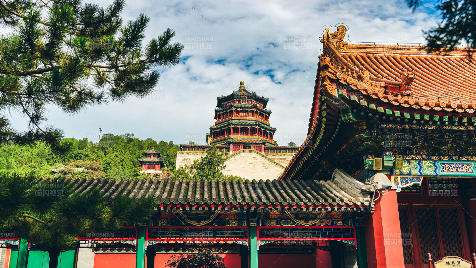 颐和园古建筑风光图片