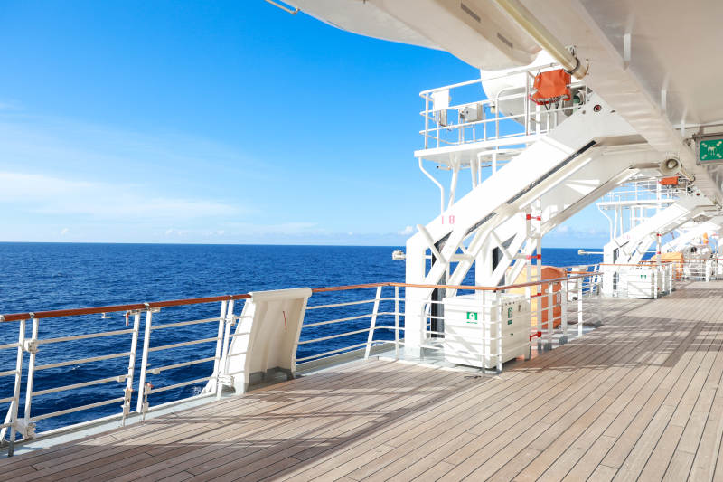 邮轮甲板海景图片