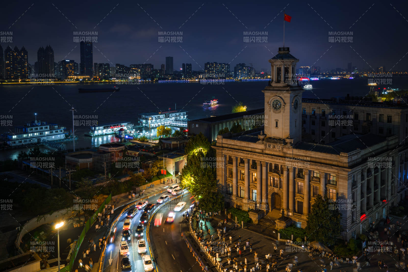 夜幕下的武汉城市风光图片