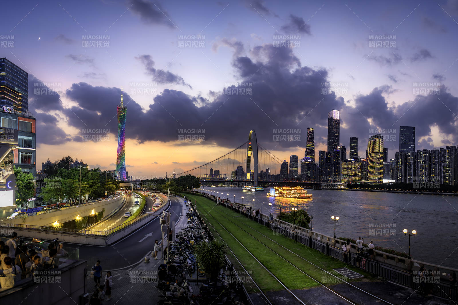 广州夜景璀璨图片