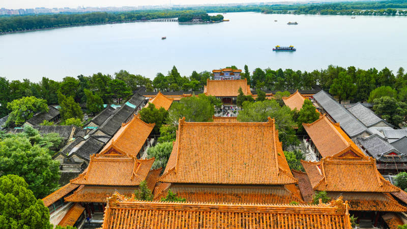 颐和园皇家园林湖景图片