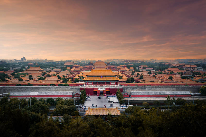 故宫晨曦美景图片