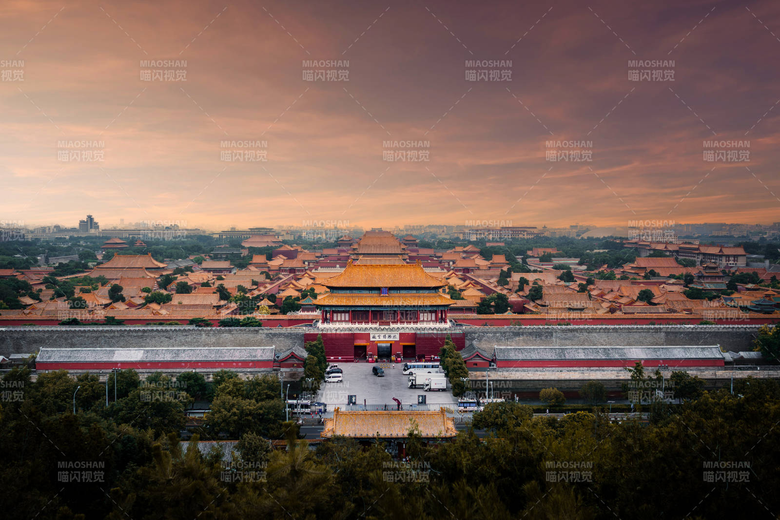 故宫晨曦美景图片