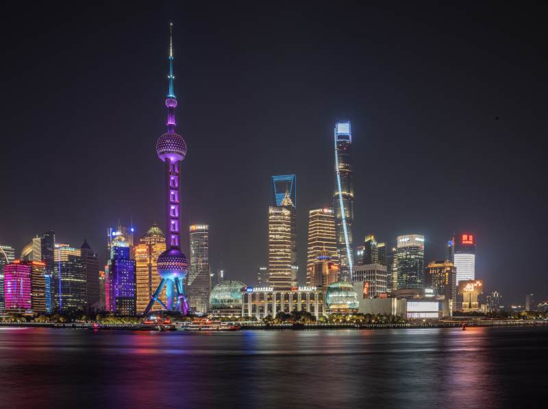 上海夜景璀璨图片