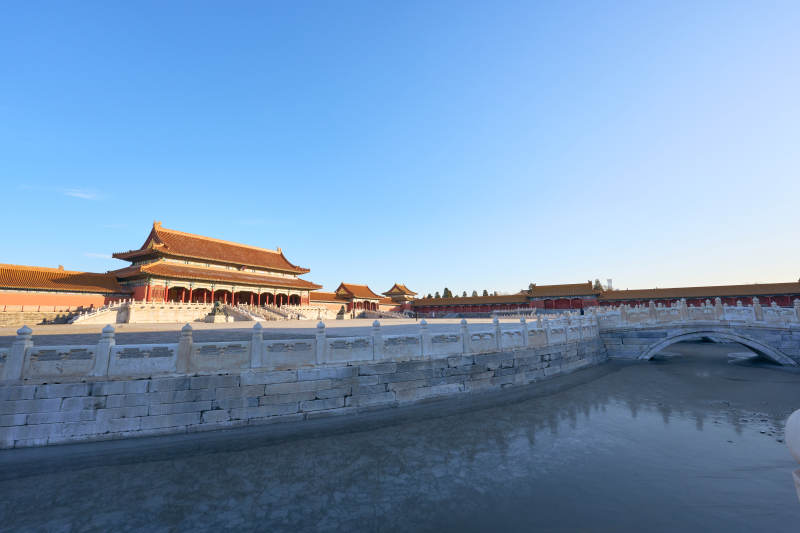 故宫太和门和金水河图片