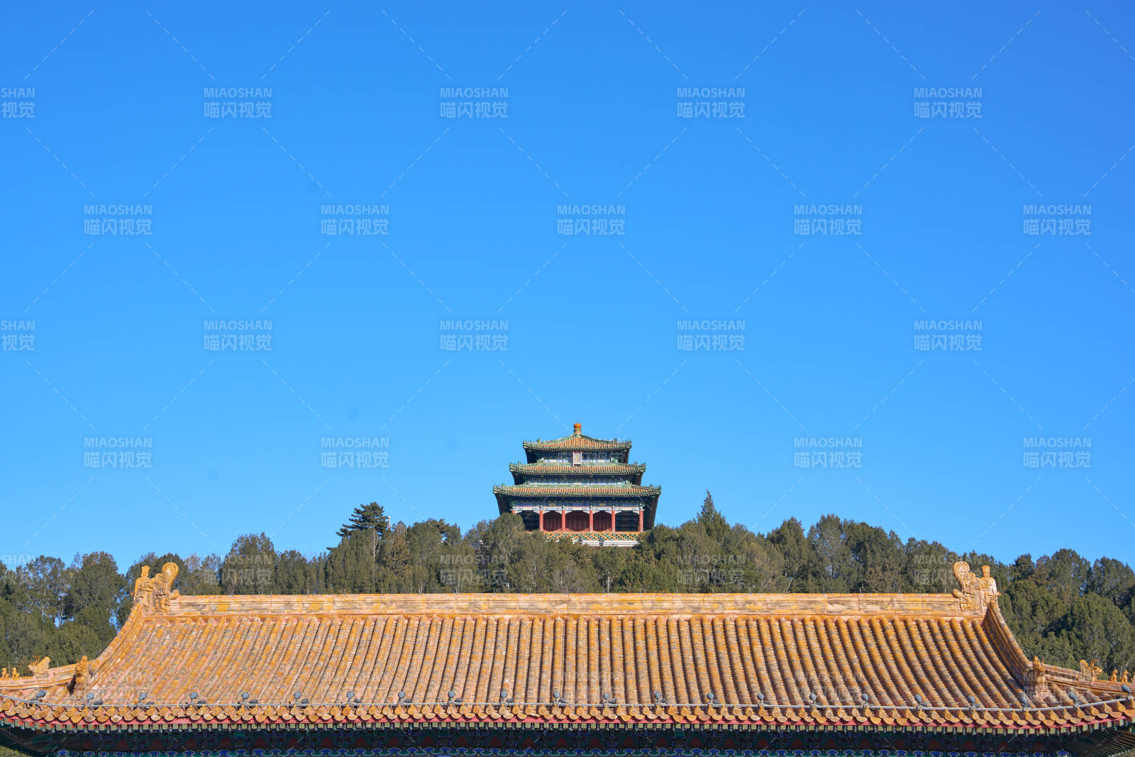 故宫远眺景山远景图片