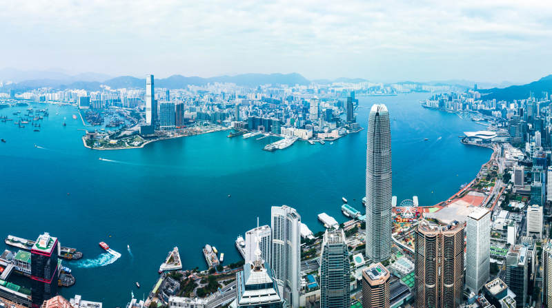 香港维多利亚港湾全景图片