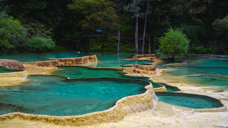 碧池叠翠 自然奇观  黄龙景区图片