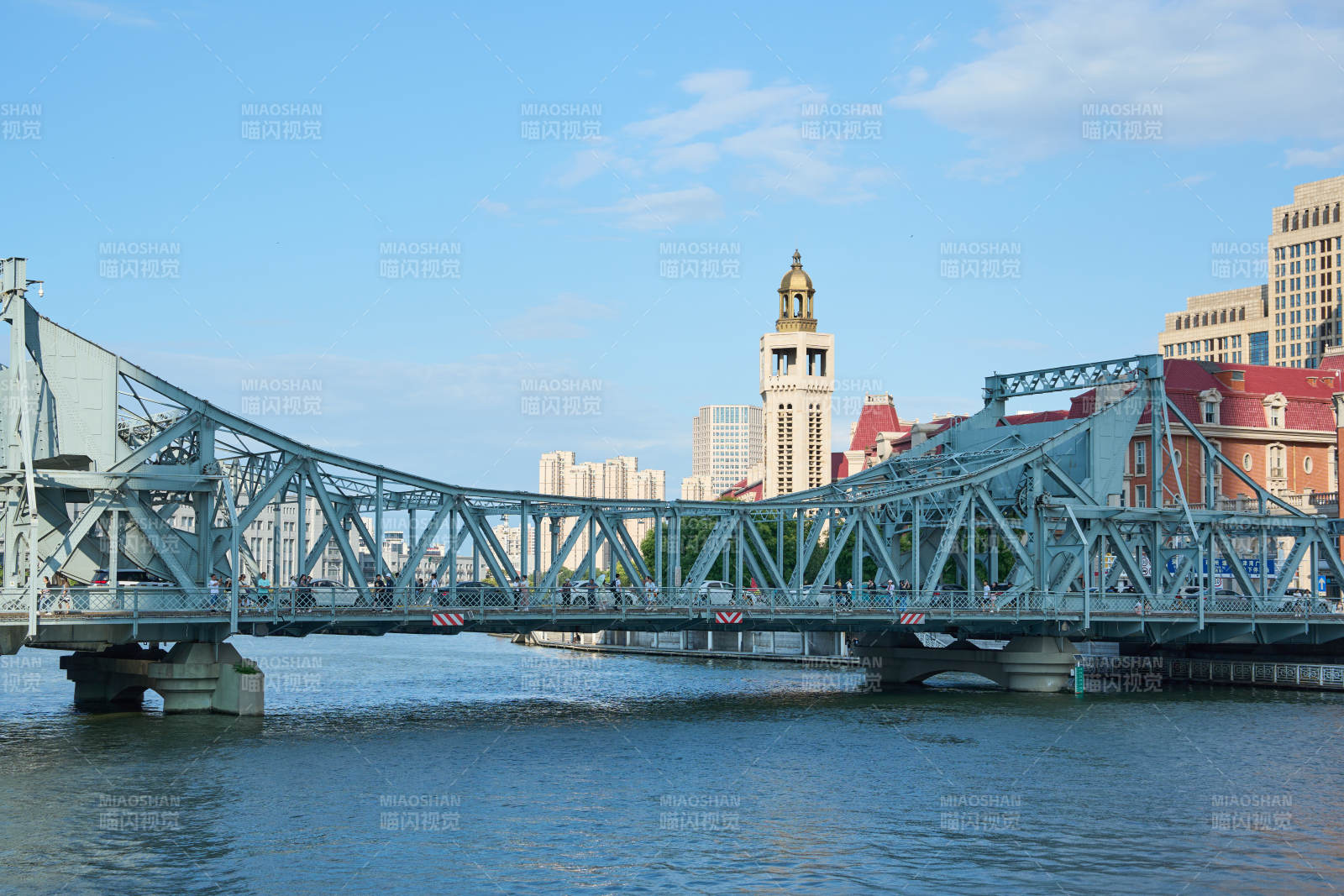 天津海河城市桥梁风光图片
