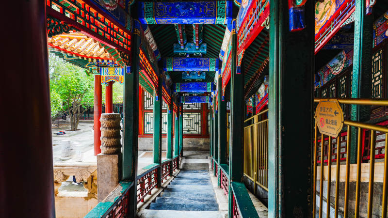 颐和园古色古香的长廊图片