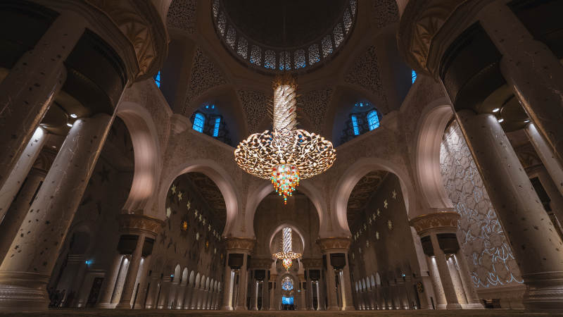 谢赫扎耶德清真寺内部图片