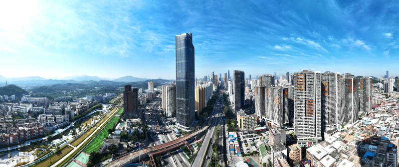 深圳城市天际线全景图片