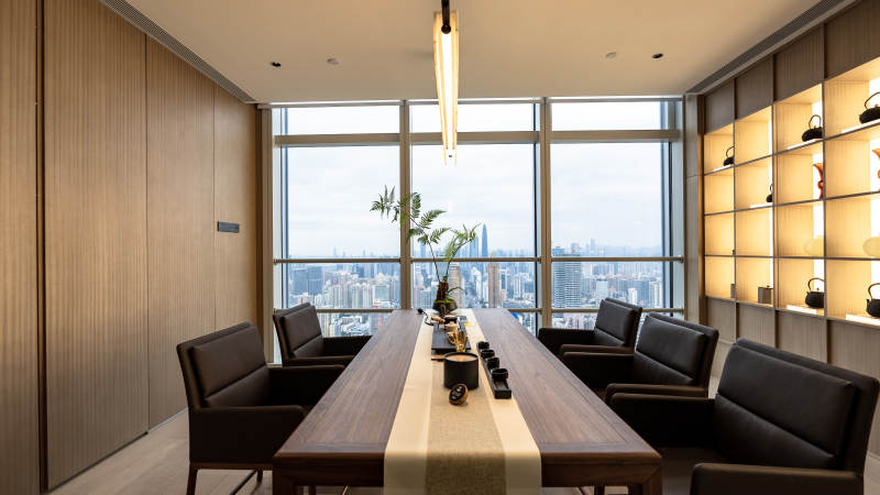 现代会议室全景图片