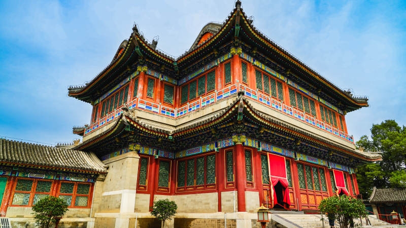 颐和园大戏楼古色古香的宫殿建筑图片