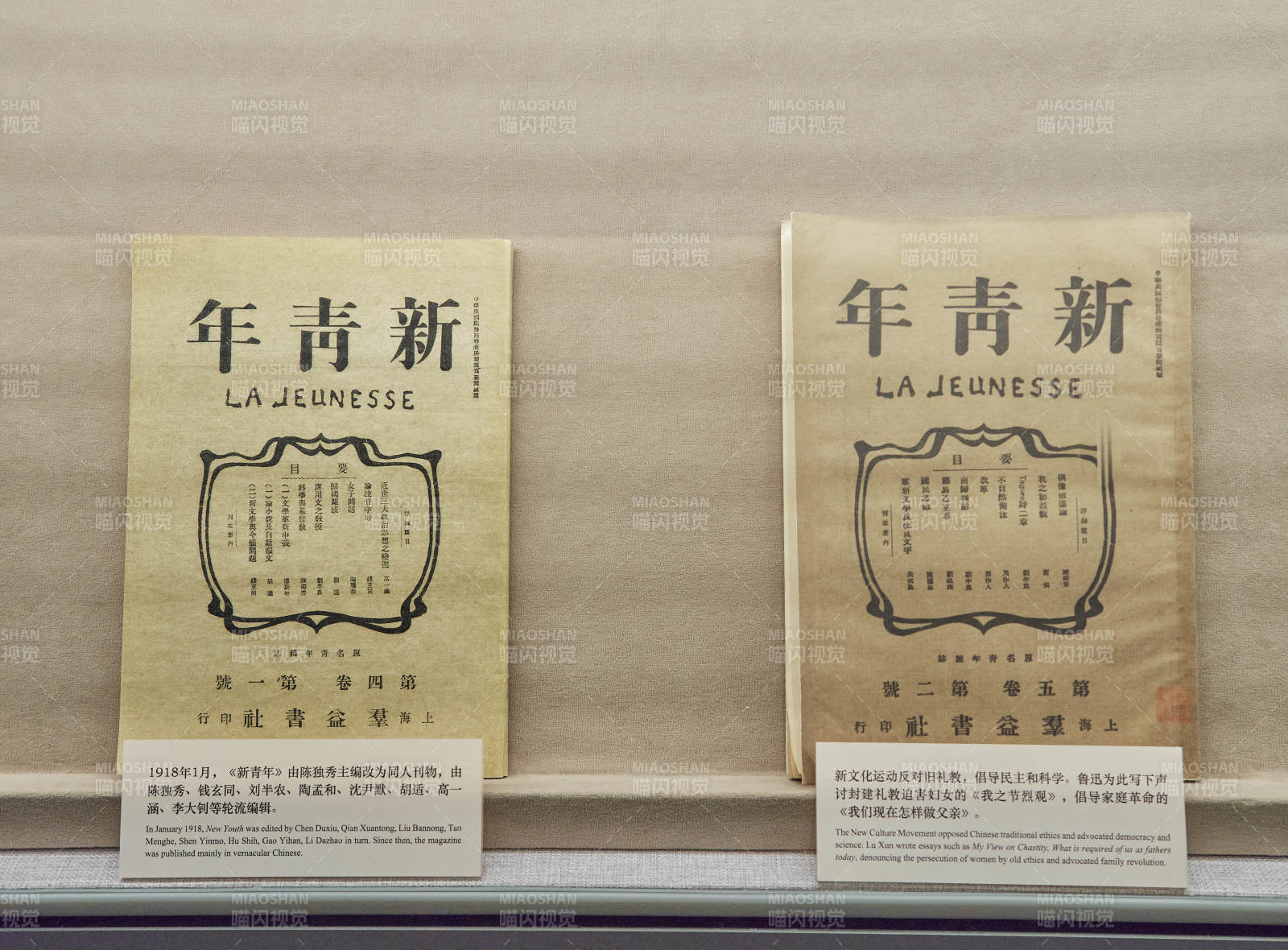 陈列的新青年杂志期刊图片