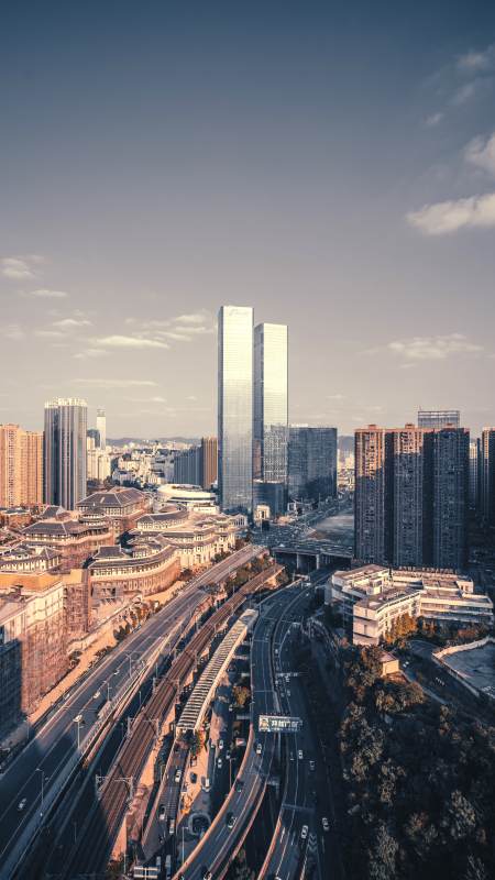 城市天际线电影色调图片