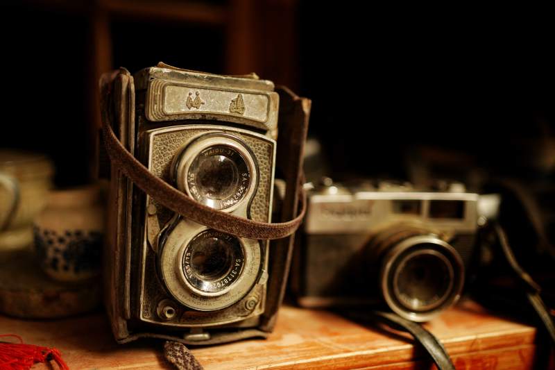 复古相机静物图片