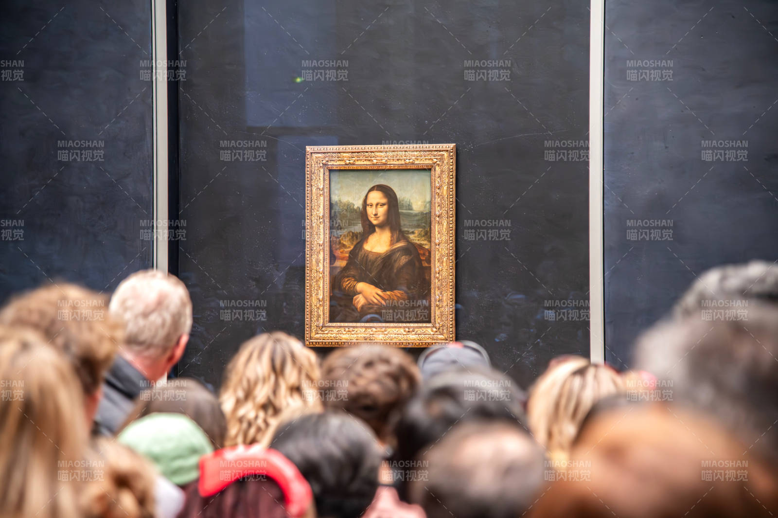 蒙娜丽莎前的观众图片