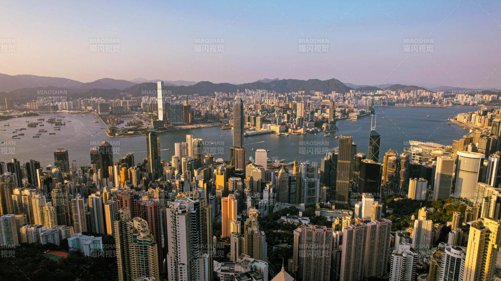 香港城市天际线图片