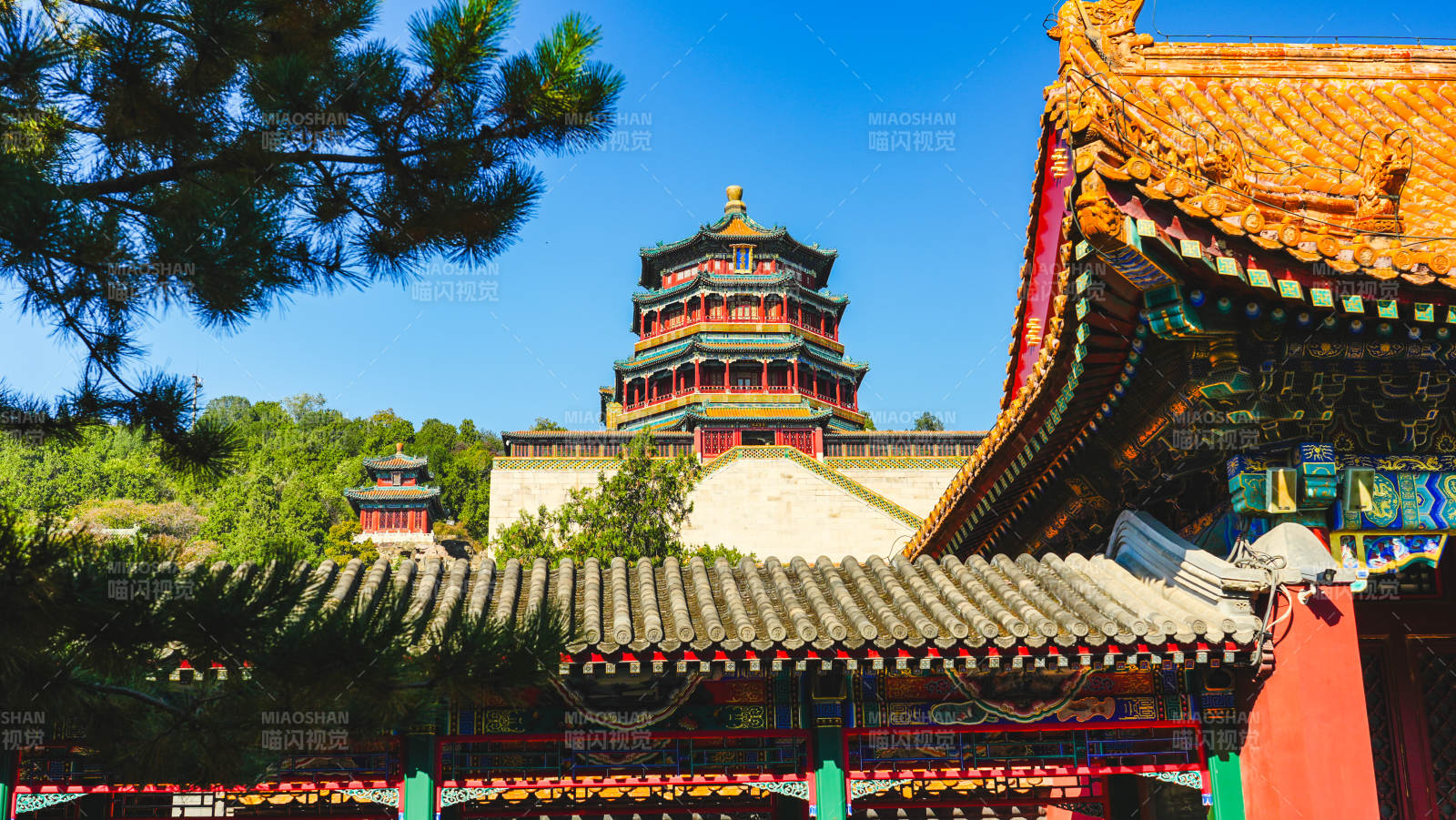 颐和园古建筑风光图片