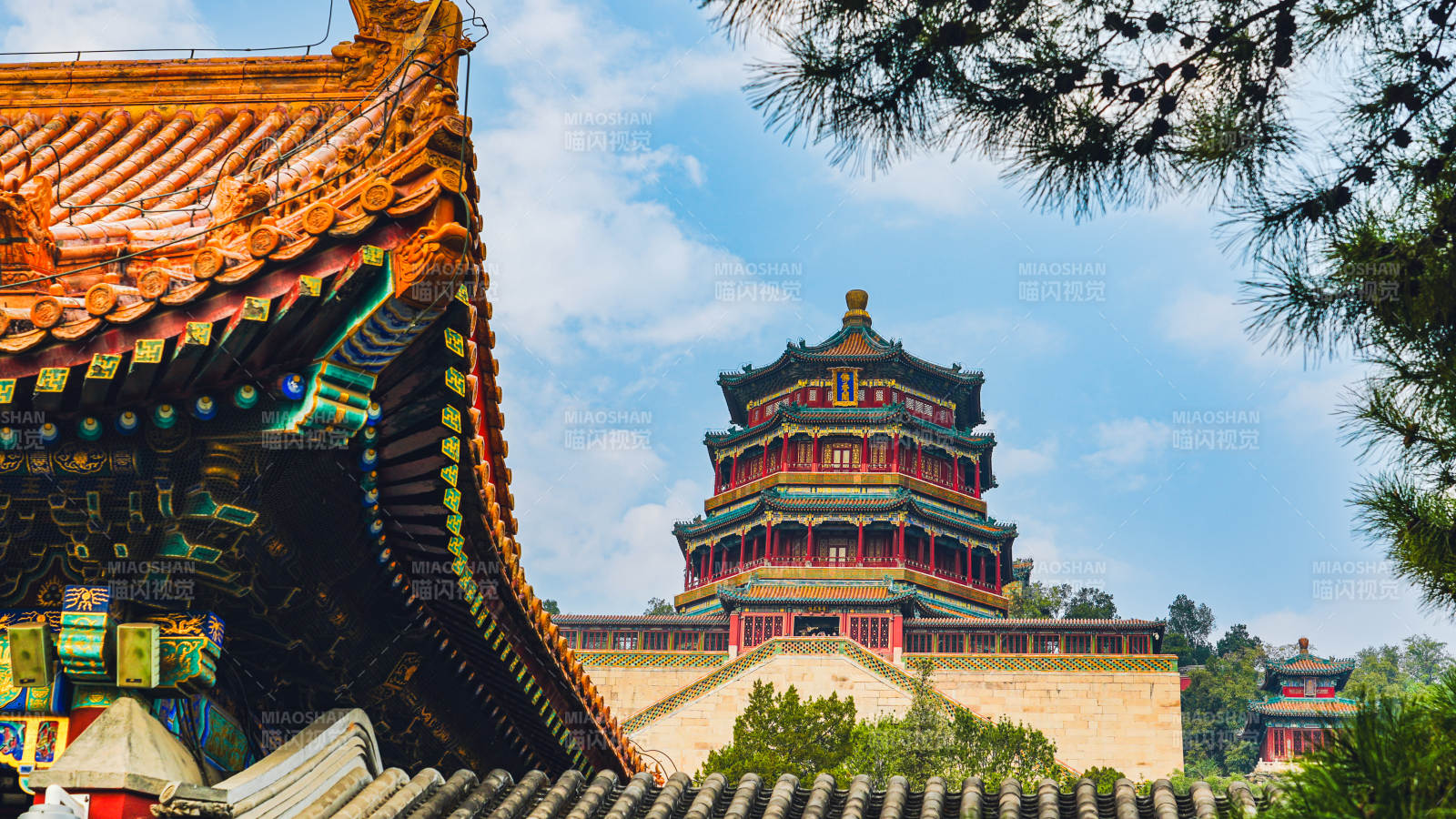 颐和园古建筑风光图片