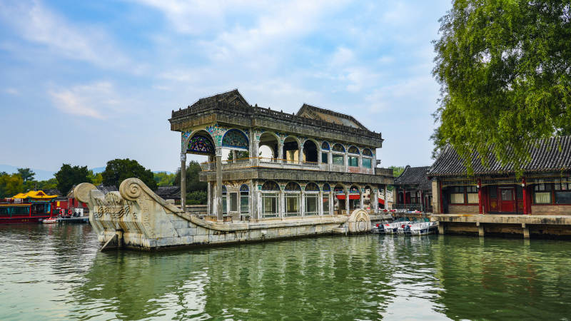 颐和园石舫风光图片