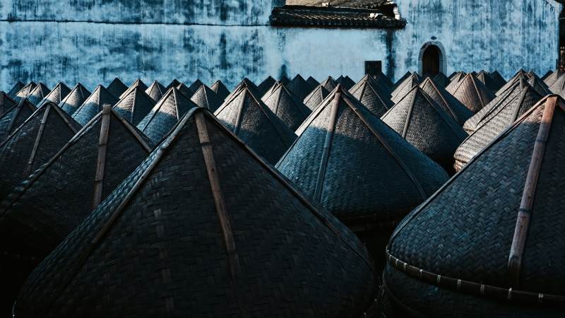 斗笠成行 乌镇图片