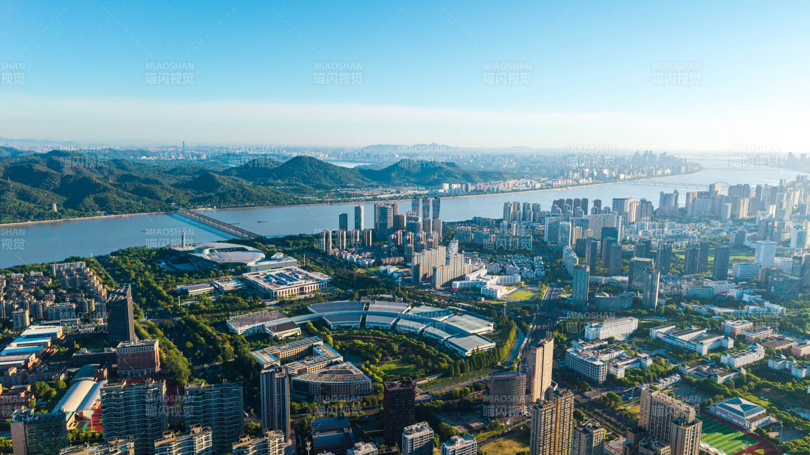 浙江省杭州市滨江区浦沿城市风光图片