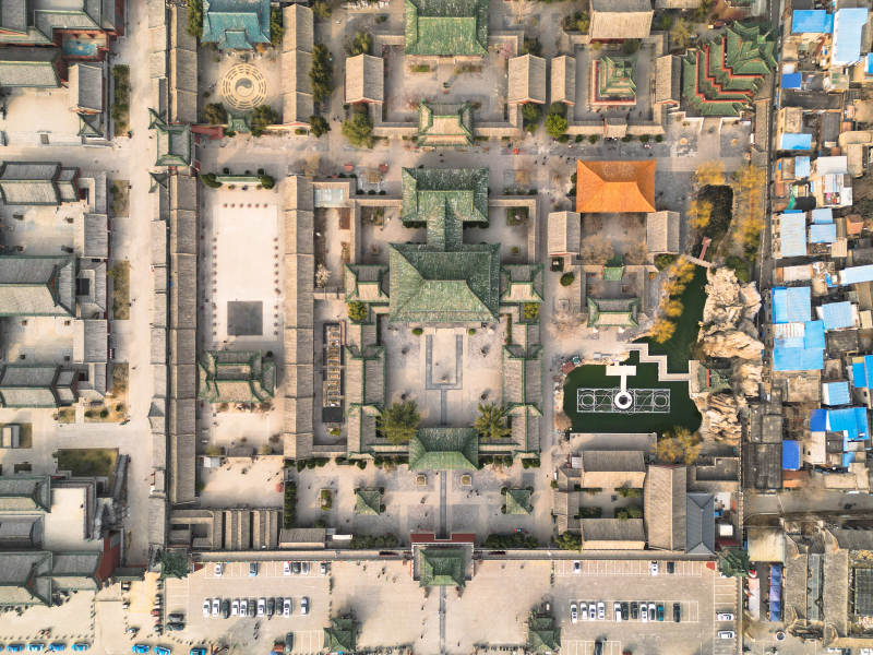开封古建筑群俯瞰图图片