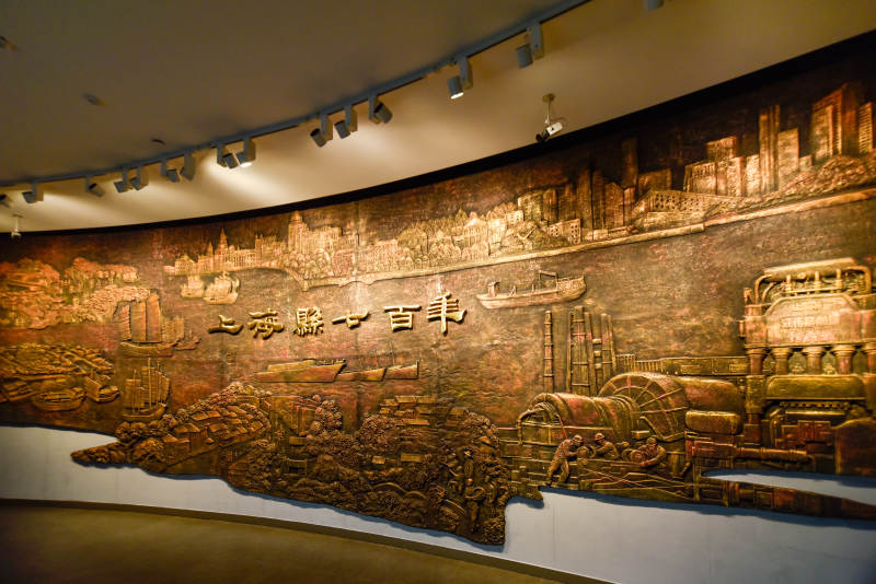 上海历史浮雕墙图片