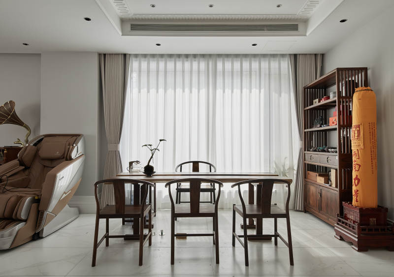 现代中式茶室一角图片