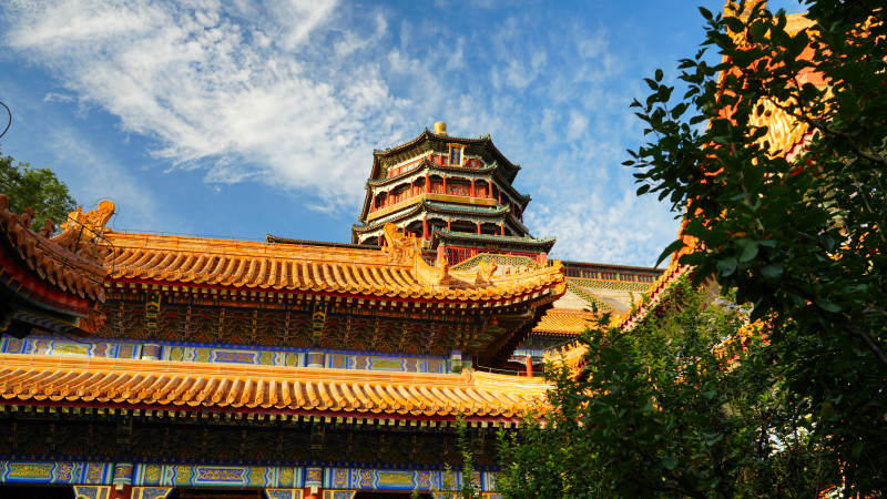 颐和园秋景图片