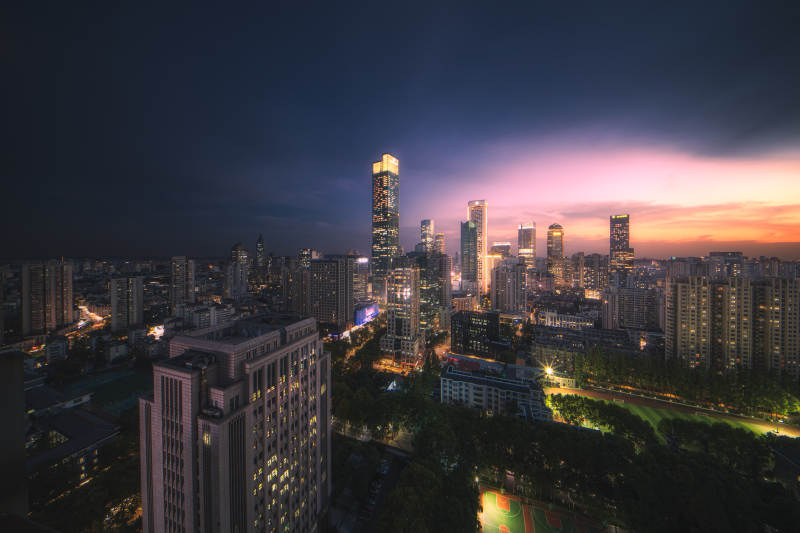 新街口夜景图片