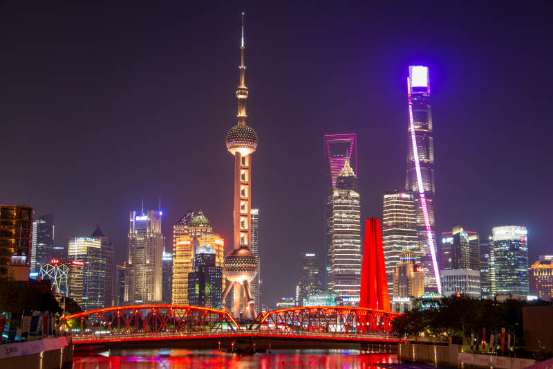 上海夜景璀璨图片
