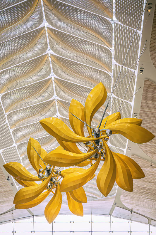 金色花艺悬顶图片