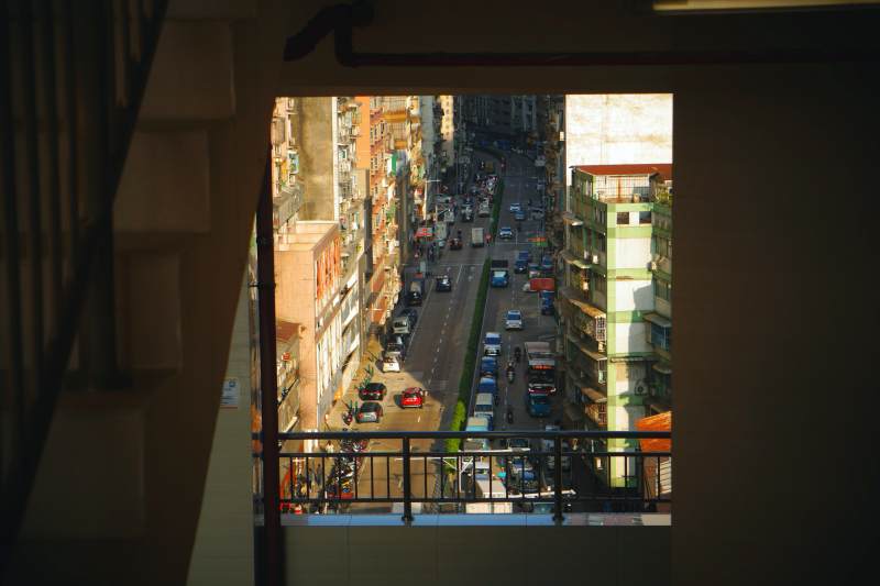 澳门的城市街景俯瞰图片