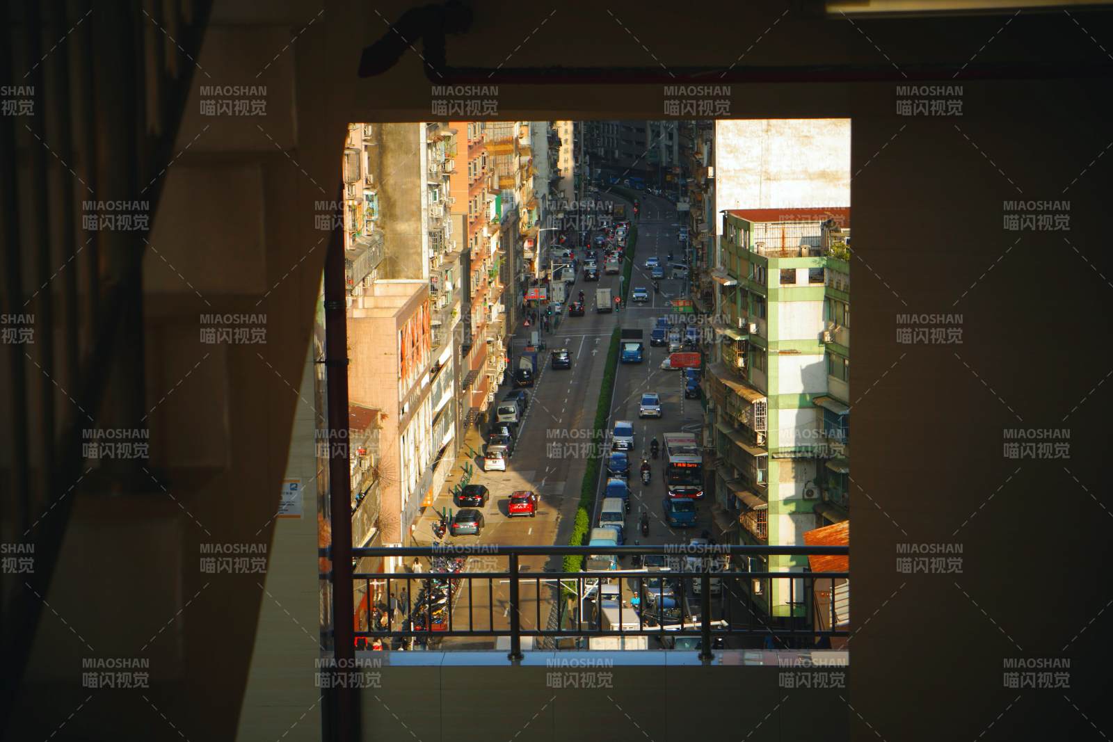 澳门的城市街景俯瞰图片