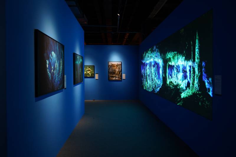 蓝色光影艺术展图片