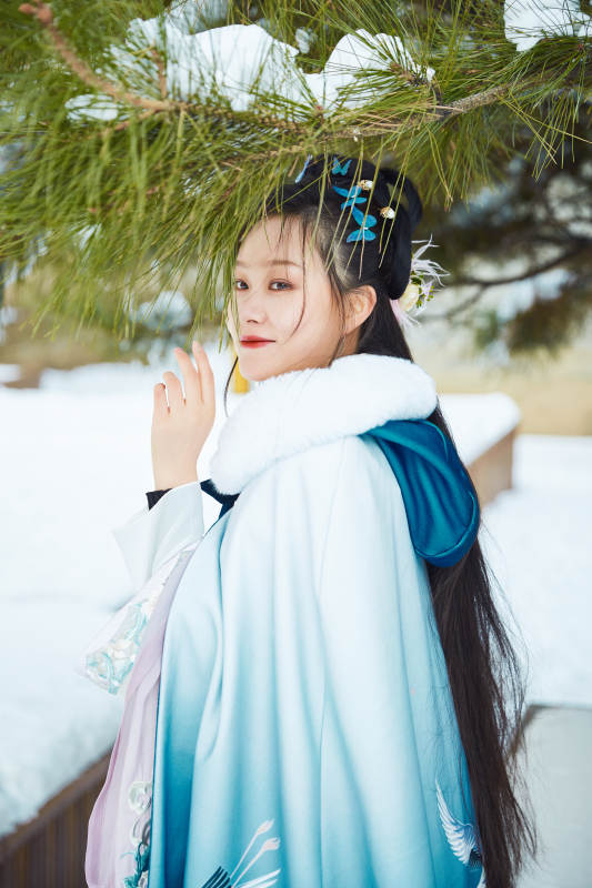 身穿古装汉服的东方女子图片