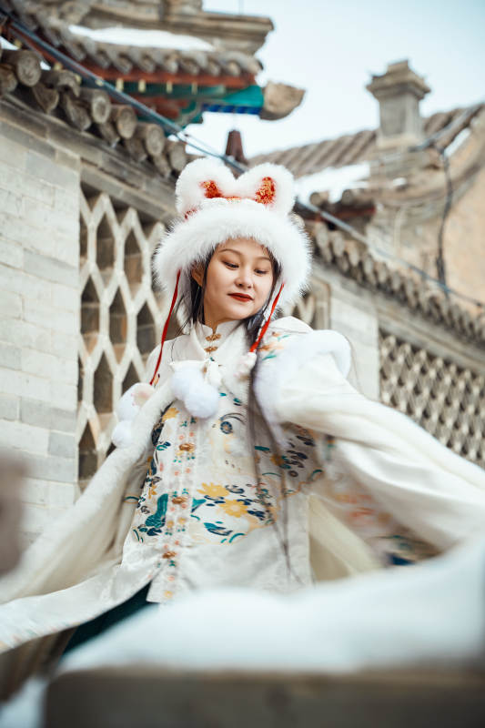 身穿古装汉服的东方女子图片