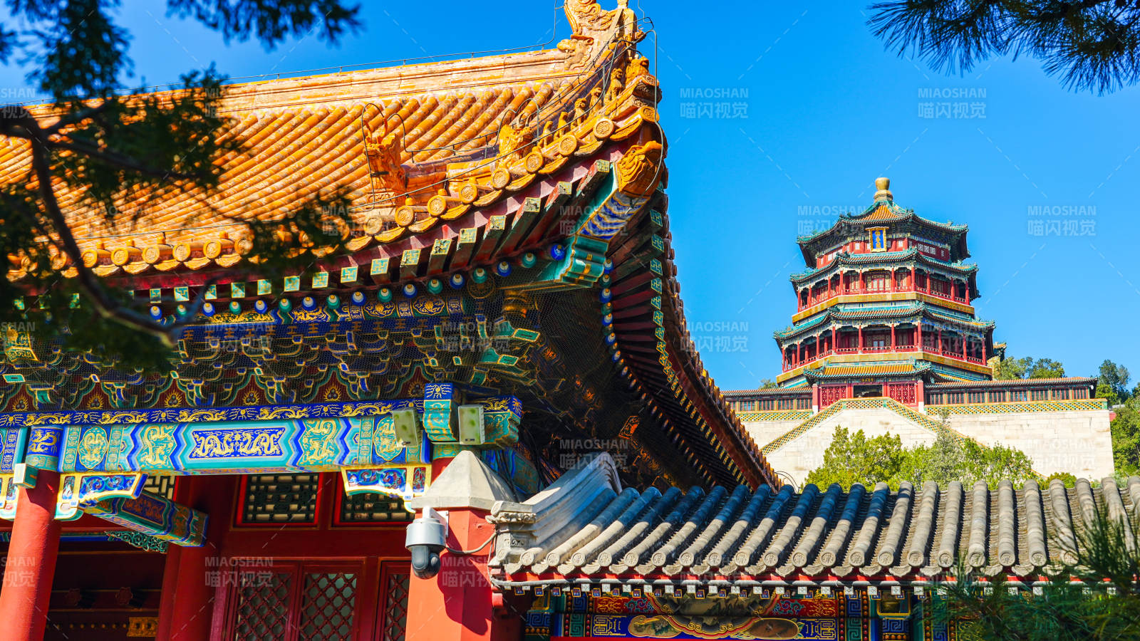 颐和园古建筑风光图片