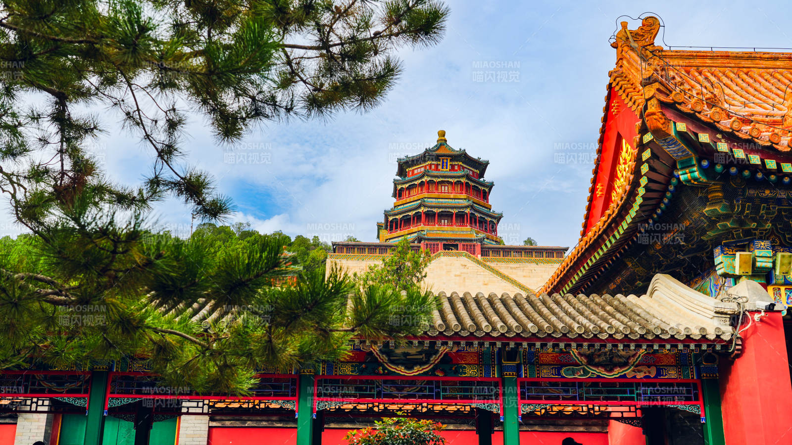 颐和园古建筑风光图片