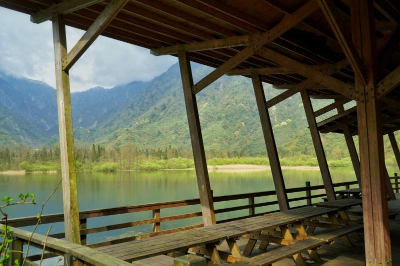 龙池山水亭台静谧景图片