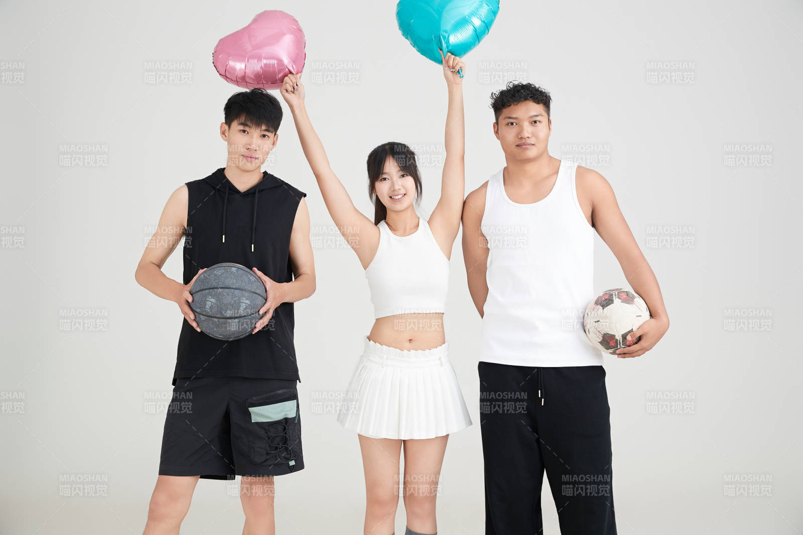 足球 篮球运动员以及拉拉队长形象图片