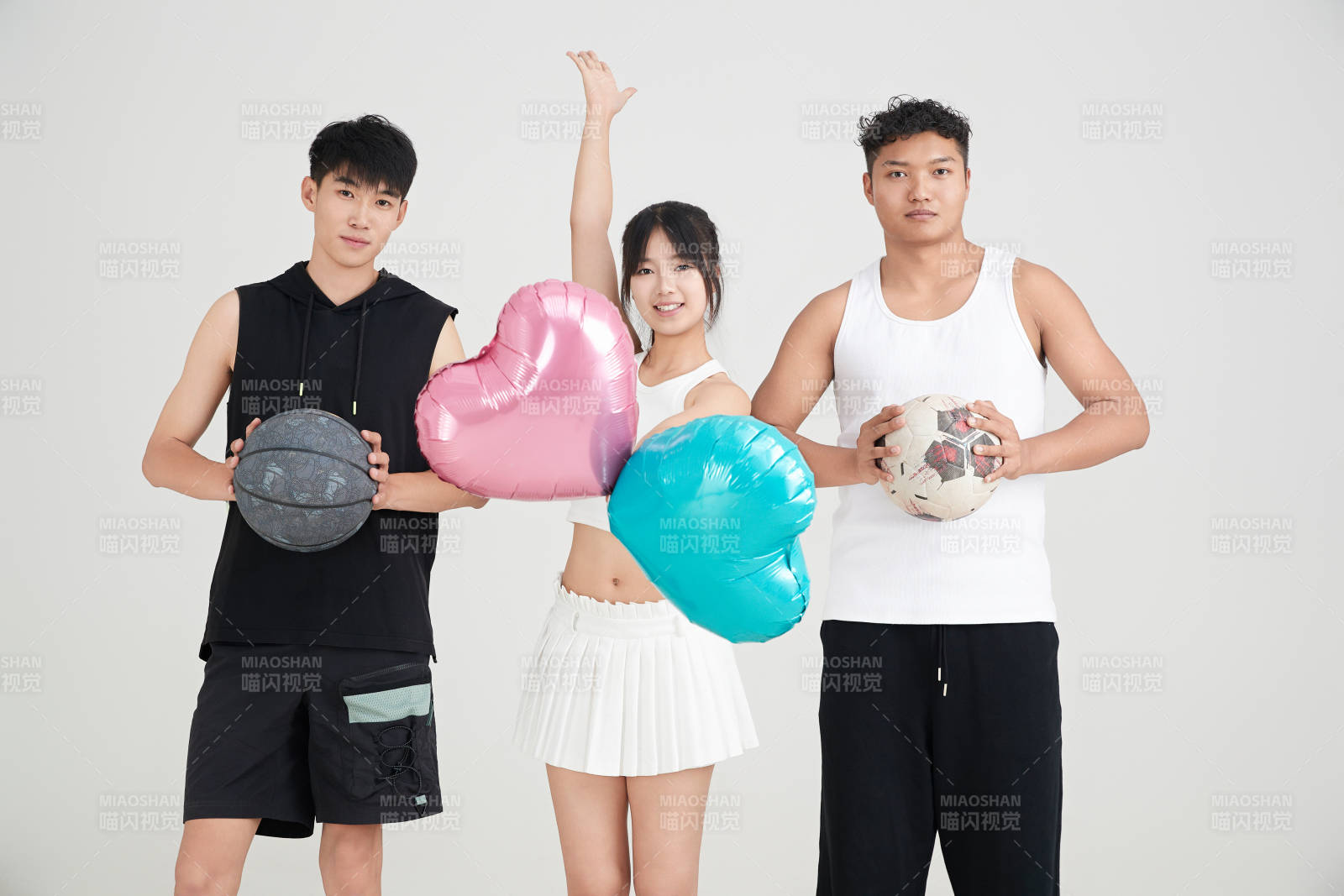 足球 篮球运动员以及拉拉队长形象图片