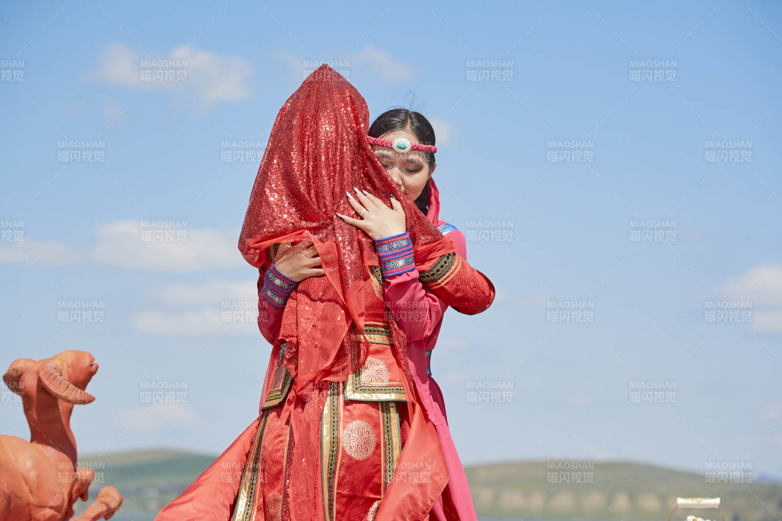 草原上的传统蒙古族婚礼仪式图片