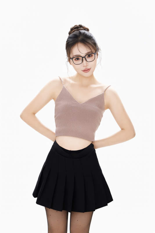 白色背景下青春活力的职业女性形象图片