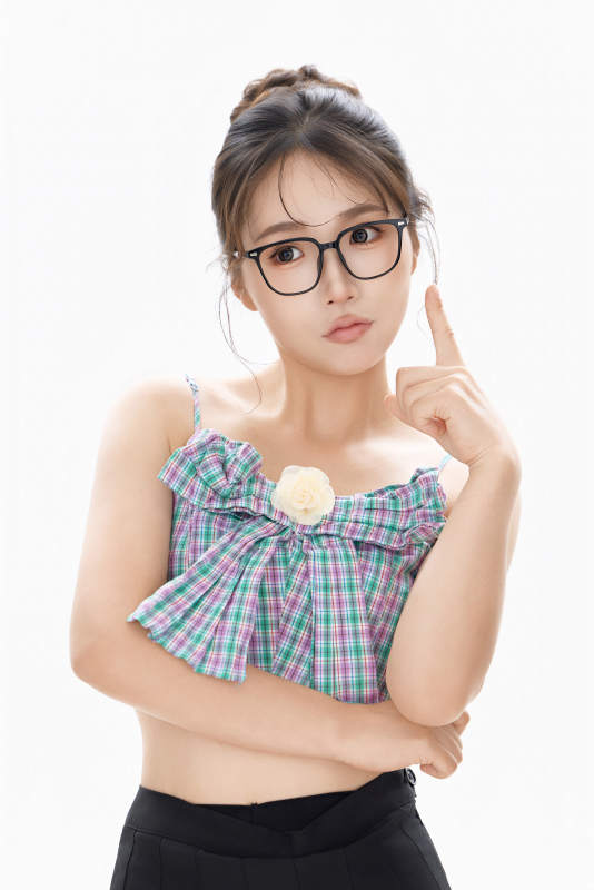 白色背景下青春活力的职业女性形象图片