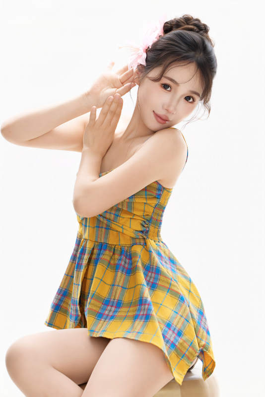 穿着清凉服饰的亚洲女性夏季形象图片